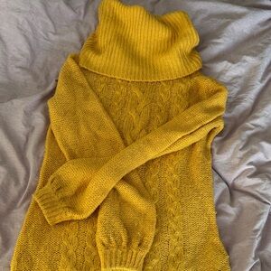 United Colors Of Benetton Yellow Cowl Neck Sweater